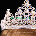 Corona personalizada del diseño de la flor del Rhinestone de la tiara para la boda